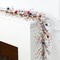 4.5-Foot Patriotic Garland for the 250th Independence Day Celebration, Featuring Red, White, and Blue Berry Branches with Metal Star Accents and 30 Fairy Lights — Ideal for 4th of July Door or Wall Décor